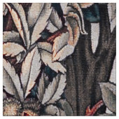 Tissu VERDURE, ANIMAUX FORESTIERS Pheasant, Renard rouge (Échantillon)