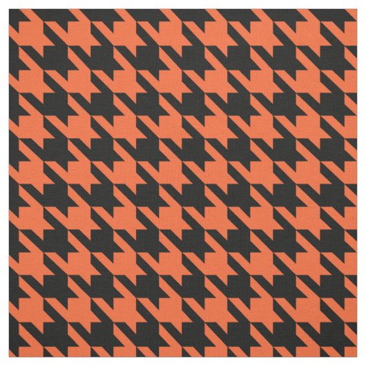 Tissu Vérification de la base de fonds noir orange (Échantillon)