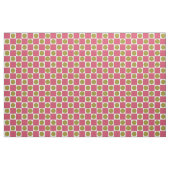 Tissu Vérification du cercle rétro rose et olive (Fat Quarter)