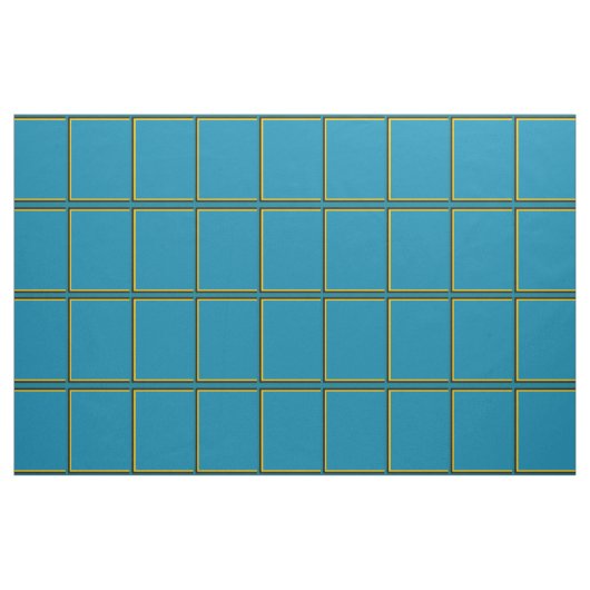 Tissu Vérification du volet Windows turquoise et Gold (Fat Quarter)