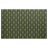 Tissu Vert à Motif de Rayure de Crâne Baroque (Yard)