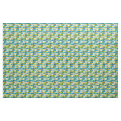 Tissu Vert abstrait d'aquarelle, bleu (Yard)