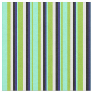 Tissu Vert, Aquamarine, Bleu de minuit, Noir et Blanc