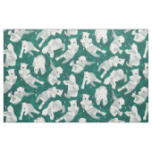 Tissu vert arctique d'ours blancs (Fat Quarter)