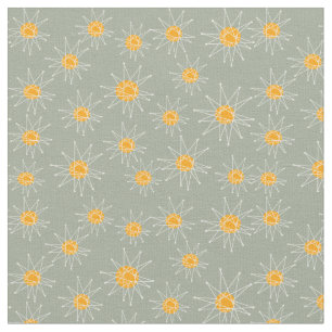 Tissu Vert atomique de motif de Starburst de la moitié
