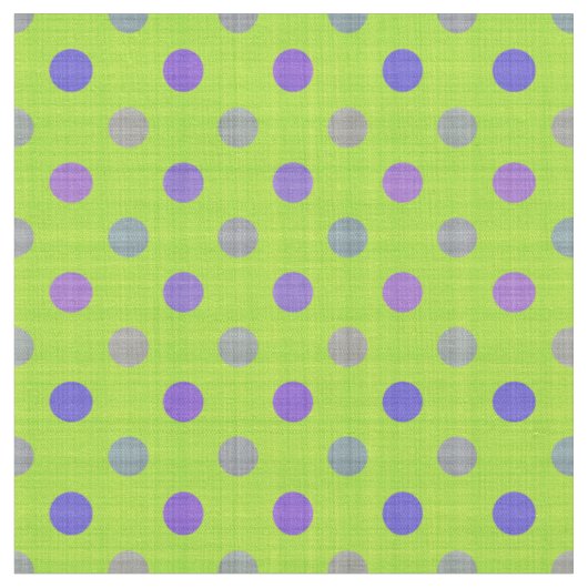 Tissu Vert avec des points violets texturés (Fermer)