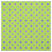 Tissu Vert avec des points violets texturés (Échantillon)