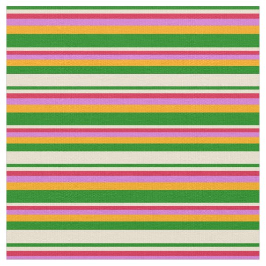 Tissu Vert, Beige, Crimson, Orchidée et orange (Fermer)