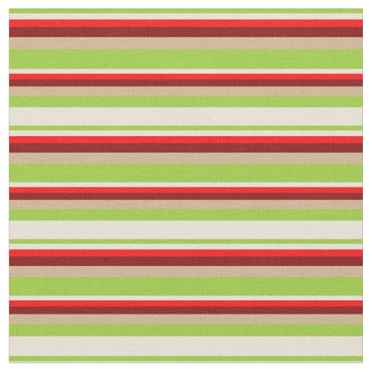 Tissu Vert, Bisque, Rouge, Maroon & Tan (Fermer)