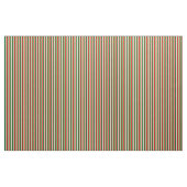Tissu Vert, blanc étoile et trèfle rouge rayures fines (Fat Quarter)