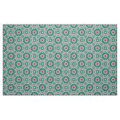 Tissu Vert blanc & rose Motif géométrique marocain (Fat Quarter)