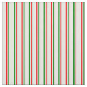 Tissu Vert, blanc, rouge Motif rayé (Échantillon)