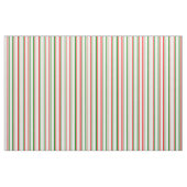 Tissu Vert, blanc, rouge Motif rayé (Fat Quarter)