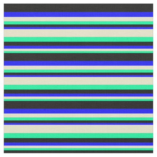 Tissu Vert, Bleu, Bleu et Noir (Fermer)