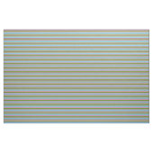 Tissu Vert, bleu ciel clair, lignes rose profond et beig (Yard)