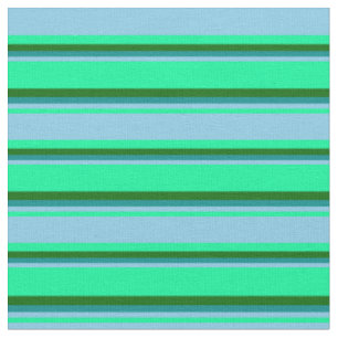Tissu Vert, bleu ciel, cyan foncé et vert foncé