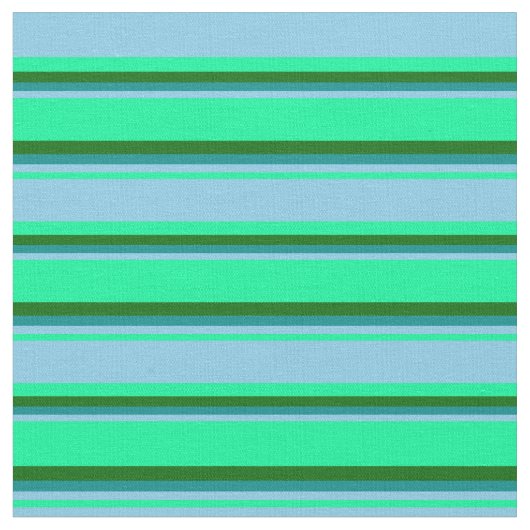Tissu Vert, bleu ciel, cyan foncé et vert foncé (Fermer)