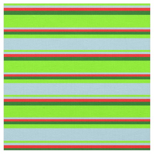 Tissu Vert, Bleu clair, Rouge et Vert foncé (Fermer)