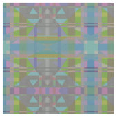 Tissu Vert bleu violet géométrique (Fermer)