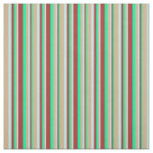 Tissu Vert, Brown, Turquoise et Tan (Échantillon)