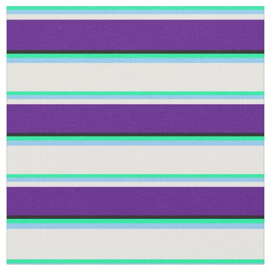 Tissu Vert, Ciel clair, Blanc, Indigo & Noir (Fermer)