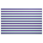 Tissu Vert, Ciel clair, Blanc, Indigo & Noir (Fat Quarter)