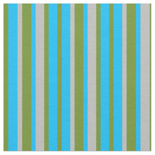 Tissu Vert, ciel profond bleu et gris Motif rayé/à trait