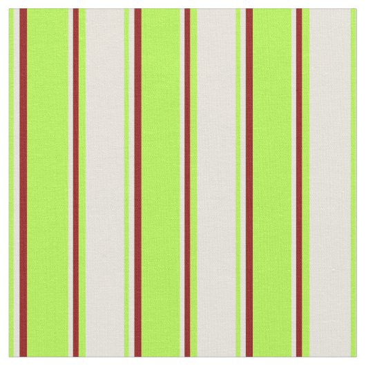 Tissu Vert clair, beige et rouge foncé (Fermer)