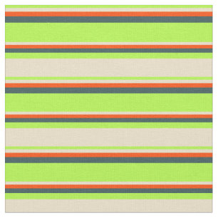Tissu Vert clair, bronzé, rouge et gris ardoise foncé Mo