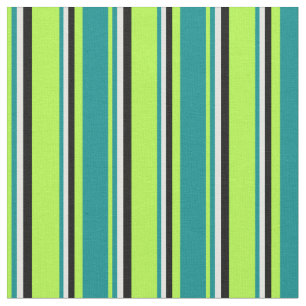 Tissu Vert clair, Cyan foncé, Cyan clair et lignes noire