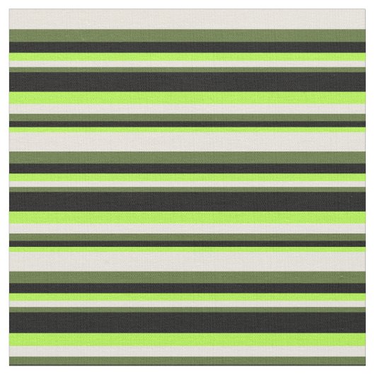 Tissu Vert clair, Noir, Olive foncé Vert & Beige (Fermer)