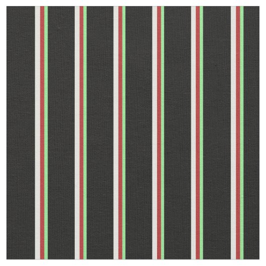 Tissu Vert clair, rouge, Cyan clair et rayures noires (Fermer)