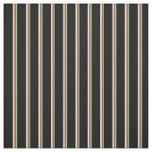 Tissu Vert clair, rouge, Cyan clair et rayures noires (Échantillon)