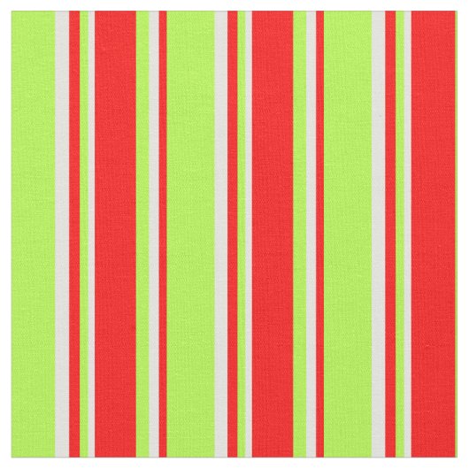 Tissu Vert clair, rouge et cyan clair rayures de couleur (Fermer)