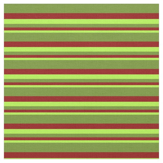 Tissu Vert clair, rouge foncé et vert rayures (Fermer)