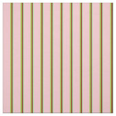 Tissu Vert clair, rouge foncé, vert et rose lignes (Échantillon)