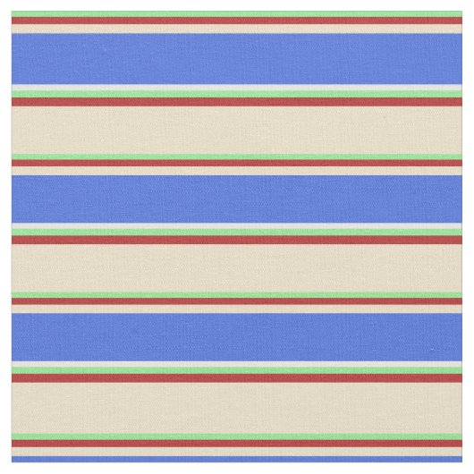 Tissu Vert clair, Rouge, Tan, Royal Blue et Blanc (Fermer)