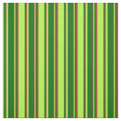 Tissu Vert clair, Vert foncé et rayures Brown (Échantillon)