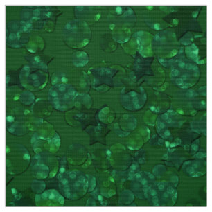 Tissu Vert, confetti, parties scintillant