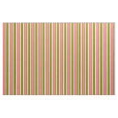 Tissu Vert, Corail clair, Blancs et Roses (Fat Quarter)