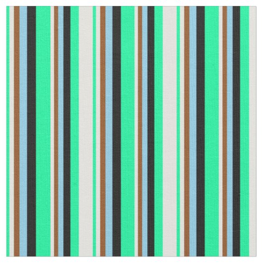 Tissu Vert, Cyan clair, Brown, Ciel Bleu & Noir (Fermer)