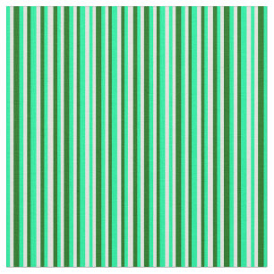 Tissu Vert, Cyan clair et Motif rayé vert foncé
