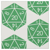 Tissu vert D20 dés (Échantillon)