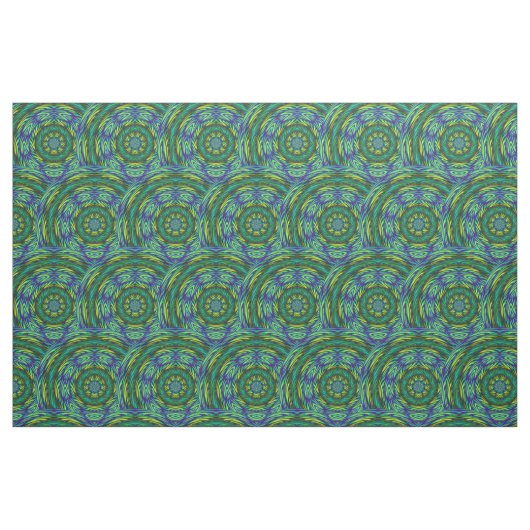 Tissu vert d'abrégé sur mandala (Fat Quarter)