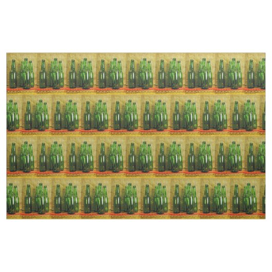 Tissu vert de bouteilles à bière (Fat Quarter)
