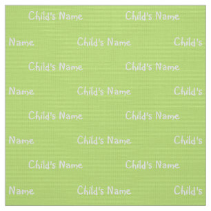 Tissu vert de chaux personnalisé avec le nom HAMby