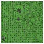 Tissu Vert de hiéroglyphes (Échantillon)