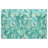 Tissu Vert de JUNGLE de FEUILLE de BANANE tropical (Fat Quarter)
