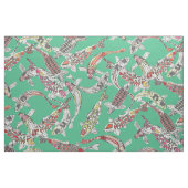 Tissu vert de koi (Fat Quarter)