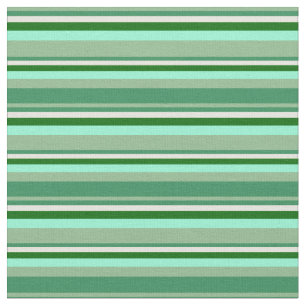 Tissu Vert de mer, Beige, Vert foncé & Aquamarine